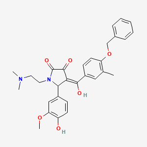 4-[4-(benzyloxy)-3-methylbenzoyl]-1-[2-(dimethylamino)ethyl]-3-hydroxy-5-(4-hydroxy-3-methoxyphenyl)-1,5-dihydro-2H-pyrrol-2-one