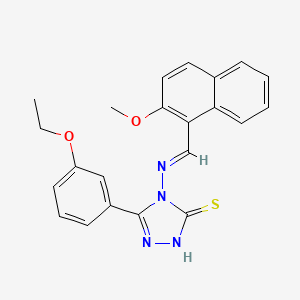 3-(3-Ethoxyphenyl)-4-(((2-methoxynaphthalen-1-yl)methylene)amino)-1H-1,2,4-triazole-5(4H)-thione