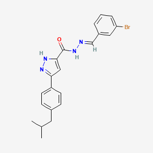 N'-(3-Bromobenzylidene)-3-(4-isobutylphenyl)-1H-pyrazole-5-carbohydrazide