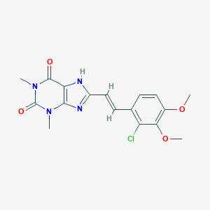 B120296 (E)-8-(2-Chloro-3,4-dimethoxystyryl)theophylline CAS No. 155271-44-6