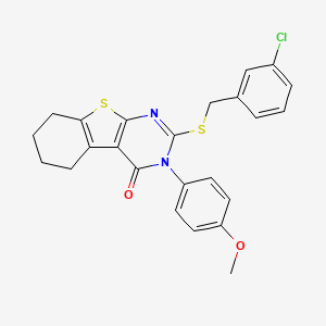 2-[(3-chlorobenzyl)sulfanyl]-3-(4-methoxyphenyl)-5,6,7,8-tetrahydro[1]benzothieno[2,3-d]pyrimidin-4(3H)-one