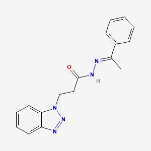 3-(1H-Benzo[d][1,2,3]triazol-1-yl)-N'-(1-phenylethylidene)propanehydrazide