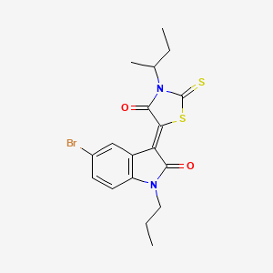 5-(5-Bromo-2-oxo-1-propylindolin-3-ylidene)-3-(sec-butyl)-2-thioxothiazolidin-4-one