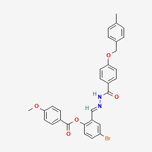 [4-bromo-2-[(E)-[[4-[(4-methylphenyl)methoxy]benzoyl]hydrazinylidene]methyl]phenyl] 4-methoxybenzoate