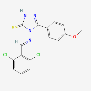 4-((2,6-Dichlorobenzylidene)amino)-5-(4-methoxyphenyl)-4H-1,2,4-triazole-3-thiol