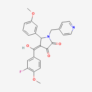 4-(3-Fluoro-4-methoxybenzoyl)-3-hydroxy-5-(3-methoxyphenyl)-1-(pyridin-4-ylmethyl)-1H-pyrrol-2(5H)-one