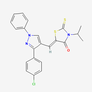 5-((3-(4-Chlorophenyl)-1-phenyl-1H-pyrazol-4-yl)methylene)-3-isopropyl-2-thioxothiazolidin-4-one