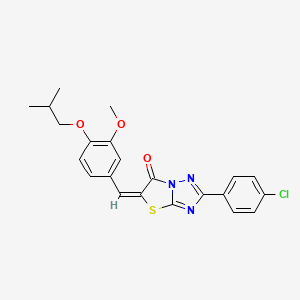 (5E)-2-(4-chlorophenyl)-5-(4-isobutoxy-3-methoxybenzylidene)[1,3]thiazolo[3,2-b][1,2,4]triazol-6(5H)-one