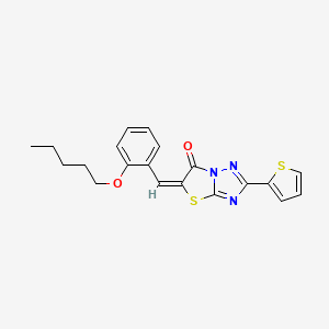 (5E)-5-[2-(pentyloxy)benzylidene]-2-(2-thienyl)[1,3]thiazolo[3,2-b][1,2,4]triazol-6(5H)-one