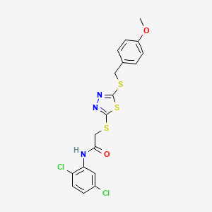 N-(2,5-dichlorophenyl)-2-({5-[(4-methoxybenzyl)sulfanyl]-1,3,4-thiadiazol-2-yl}sulfanyl)acetamide