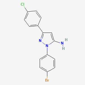 2-(4-Bromophenyl)-5-(4-chlorophenyl)pyrazol-3-amine