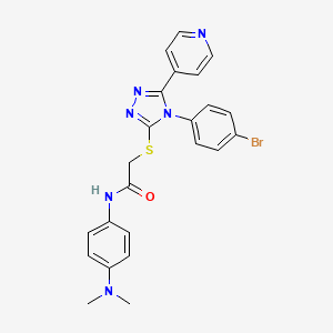 2-{[4-(4-bromophenyl)-5-(pyridin-4-yl)-4H-1,2,4-triazol-3-yl]sulfanyl}-N-[4-(dimethylamino)phenyl]acetamide