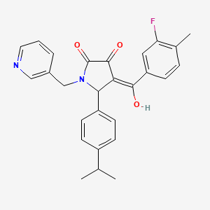 4-(3-Fluoro-4-methylbenzoyl)-3-hydroxy-5-(4-isopropylphenyl)-1-(pyridin-3-ylmethyl)-1H-pyrrol-2(5H)-one