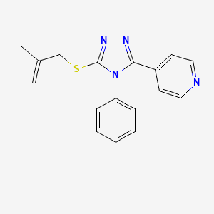 4-(5-((2-Methylallyl)thio)-4-(p-tolyl)-4H-1,2,4-triazol-3-yl)pyridine