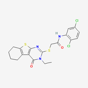 N-(2,5-dichlorophenyl)-2-[(3-ethyl-4-oxo-3,4,5,6,7,8-hexahydro[1]benzothieno[2,3-d]pyrimidin-2-yl)sulfanyl]acetamide