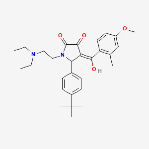 5-(4-tert-butylphenyl)-1-[2-(diethylamino)ethyl]-3-hydroxy-4-(4-methoxy-2-methylbenzoyl)-1,5-dihydro-2H-pyrrol-2-one