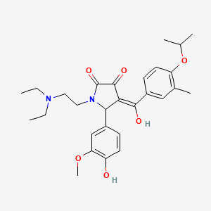 1-(2-(Diethylamino)ethyl)-3-hydroxy-5-(4-hydroxy-3-methoxyphenyl)-4-(4-isopropoxy-3-methylbenzoyl)-1H-pyrrol-2(5H)-one