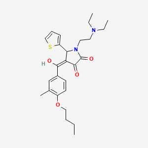 4-(4-Butoxy-3-methylbenzoyl)-1-[2-(diethylamino)ethyl]-3-hydroxy-5-(2-thienyl)-1,5-dihydro-2H-pyrrol-2-one