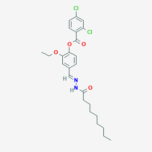 2-Ethoxy-4-(2-nonanoylcarbohydrazonoyl)phenyl 2,4-dichlorobenzoate