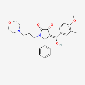 molecular formula C30H38N2O5 B12030068 5-(4-tert-butylphenyl)-3-hydroxy-4-(4-methoxy-3-methylbenzoyl)-1-[3-(4-morpholinyl)propyl]-1,5-dihydro-2H-pyrrol-2-one 