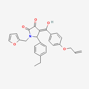 molecular formula C27H25NO5 B12030107 4-[4-(Allyloxy)benzoyl]-5-(4-ethylphenyl)-1-(2-furylmethyl)-3-hydroxy-1,5-dihydro-2H-pyrrol-2-one 