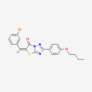 (5E)-5-(3-bromobenzylidene)-2-(4-butoxyphenyl)[1,3]thiazolo[3,2-b][1,2,4]triazol-6(5H)-one