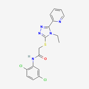 N-(2,5-dichlorophenyl)-2-{[4-ethyl-5-(pyridin-2-yl)-4H-1,2,4-triazol-3-yl]sulfanyl}acetamide