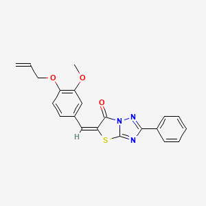 (5E)-5-[4-(Allyloxy)-3-methoxybenzylidene]-2-phenyl[1,3]thiazolo[3,2-B][1,2,4]triazol-6(5H)-one