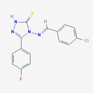 4-((4-Chlorobenzylidene)amino)-5-(4-fluorophenyl)-4H-1,2,4-triazole-3-thiol