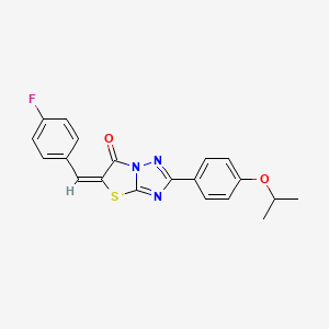 (5E)-5-(4-fluorobenzylidene)-2-(4-isopropoxyphenyl)[1,3]thiazolo[3,2-b][1,2,4]triazol-6(5H)-one