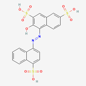 B1203021 3-Hydroxy-4-[(4-sulphonaphthyl)azo]naphthalene-2,7-disulphonic acid CAS No. 642-59-1