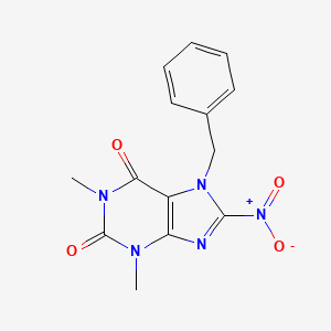 7-Benzyl-1,3-dimethyl-8-nitro-3,7-dihydro-1H-purine-2,6-dione