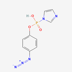 B1203026 (4-Azidophenoxy)-imidazol-1-ylphosphinic acid CAS No. 76611-60-4