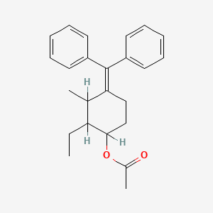 4-(Diphenylmethylene)-2-ethyl-3-methylcyclohexanol acetate