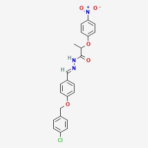 N'-(4-((4-Chlorobenzyl)oxy)benzylidene)-2-(4-nitrophenoxy)propanohydrazide