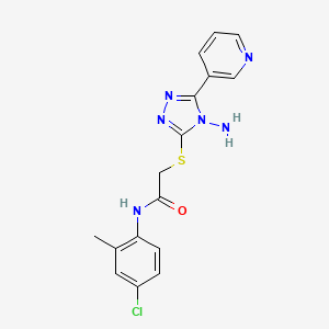 2-{[4-amino-5-(3-pyridinyl)-4H-1,2,4-triazol-3-yl]sulfanyl}-N-(4-chloro-2-methylphenyl)acetamide