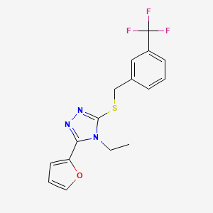 4-Ethyl-3-(2-furyl)-5-((3-(trifluoromethyl)benzyl)thio)-4H-1,2,4-triazole