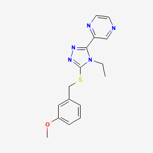 2-(4-Ethyl-5-((3-methoxybenzyl)thio)-4H-1,2,4-triazol-3-yl)pyrazine