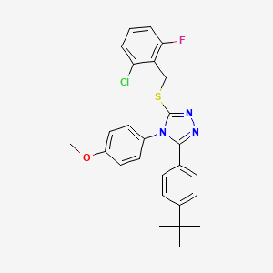 3-(4-tert-butylphenyl)-5-[(2-chloro-6-fluorobenzyl)sulfanyl]-4-(4-methoxyphenyl)-4H-1,2,4-triazole