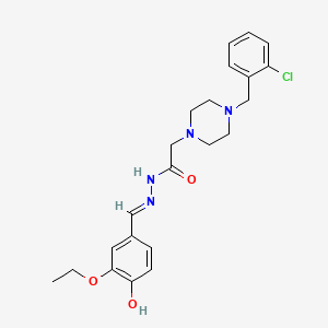 2-[4-(2-chlorobenzyl)-1-piperazinyl]-N'-[(E)-(3-ethoxy-4-hydroxyphenyl)methylidene]acetohydrazide