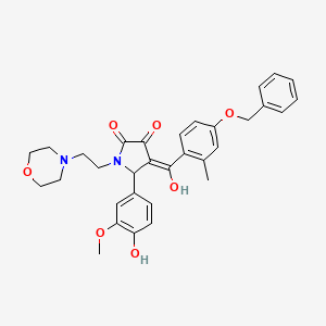 4-(4-(Benzyloxy)-2-methylbenzoyl)-3-hydroxy-5-(4-hydroxy-3-methoxyphenyl)-1-(2-morpholinoethyl)-1H-pyrrol-2(5H)-one