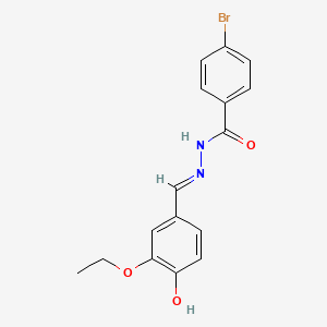 4-bromo-N'-[(E)-(3-ethoxy-4-hydroxyphenyl)methylidene]benzohydrazide