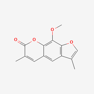 molecular formula C14H12O4 B1203057 3,4'-Dimethyl-8-methoxypsoralen CAS No. 85985-46-2