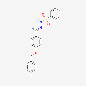 N'-((E)-{4-[(4-methylbenzyl)oxy]phenyl}methylidene)benzenesulfonohydrazide