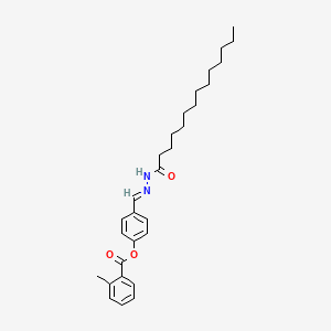 [4-[(E)-(tetradecanoylhydrazinylidene)methyl]phenyl] 2-methylbenzoate