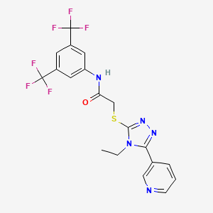 N-[3,5-Bis(trifluoromethyl)phenyl]-2-{[4-ethyl-5-(3-pyridinyl)-4H-1,2,4-triazol-3-YL]sulfanyl}acetamide