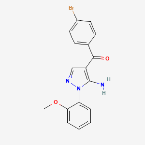 (5-Amino-1-(2-methoxyphenyl)-1H-pyrazol-4-YL)(4-bromophenyl)methanone