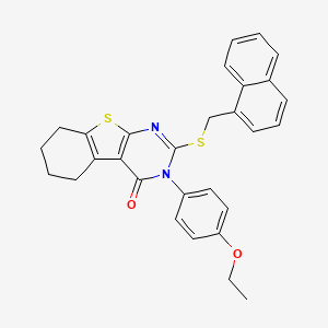 3-(4-Ethoxyphenyl)-2-[(1-naphthylmethyl)sulfanyl]-5,6,7,8-tetrahydro[1]benzothieno[2,3-D]pyrimidin-4(3H)-one