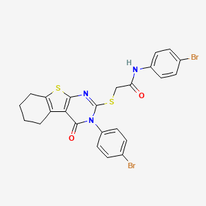 N-(4-bromophenyl)-2-{[3-(4-bromophenyl)-4-oxo-3,4,5,6,7,8-hexahydro[1]benzothieno[2,3-d]pyrimidin-2-yl]sulfanyl}acetamide