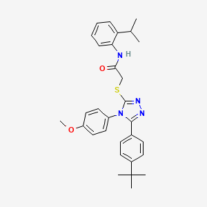 2-((5-(4-(tert-Butyl)phenyl)-4-(4-methoxyphenyl)-4H-1,2,4-triazol-3-yl)thio)-N-(2-isopropylphenyl)acetamide